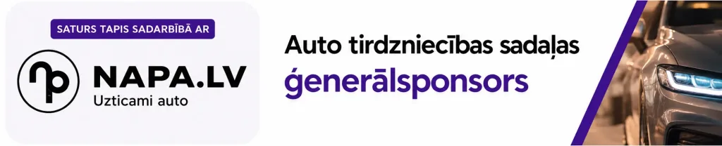 NAPA auto tirdzniecības informatīvais baneris