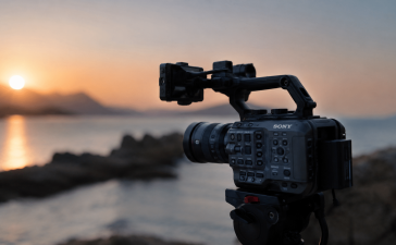 Sony jaunās Cinema Line kino kameras reklāmas attēls pirms oficiālās prezentācijas